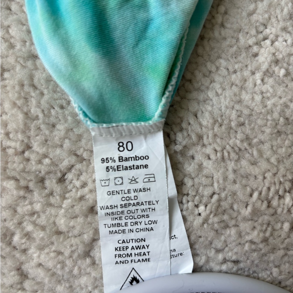 Bamboo Baby blue and green Tie-Dye convertible One Piece - Picture 12 of 12